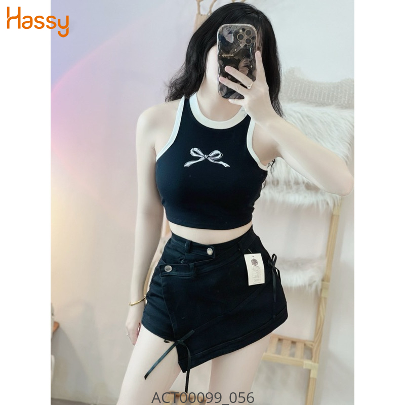 Hassy | Áo ba lỗ in hình nơ viền tay UN | Hassy.vn - Thời trang nữ hot trend