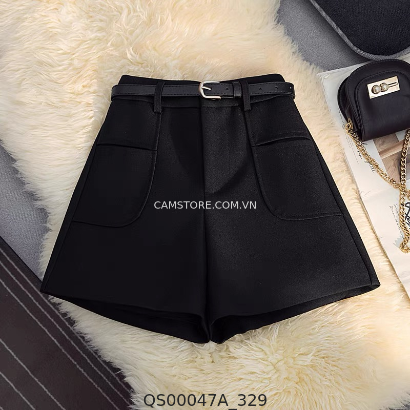 Hassy | Quần short Quảng Châu cao cấp túi kiểu kèm đai BK | Hassy.vn - Thời trang nữ hot trend