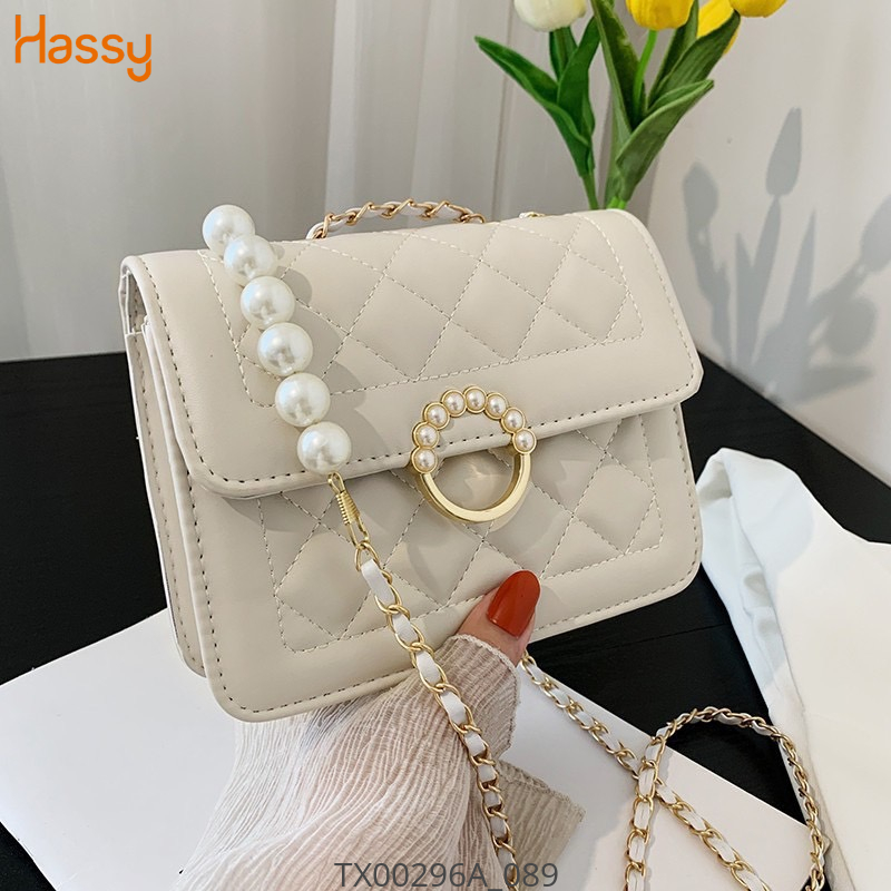 Hassy | Túi Xách Đeo Chéo QC Móc Khóa Phối Ngọc TDC214 TSTHN | Hassy.vn - Thời trang nữ hot trend