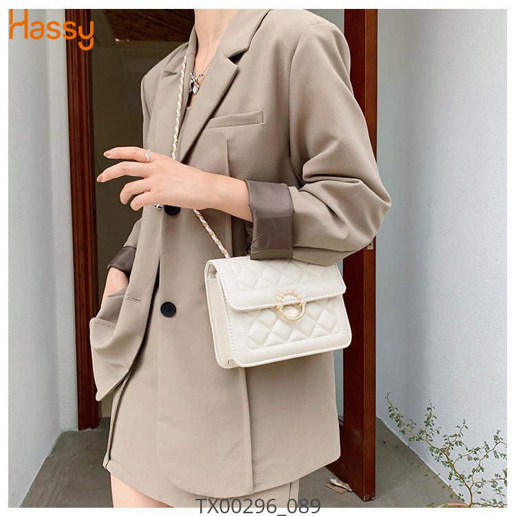 Hassy | Túi Xách Đeo Chéo QC Móc Khóa Phối Ngọc TDC214 TSTHN | Hassy.vn - Thời trang nữ hot trend